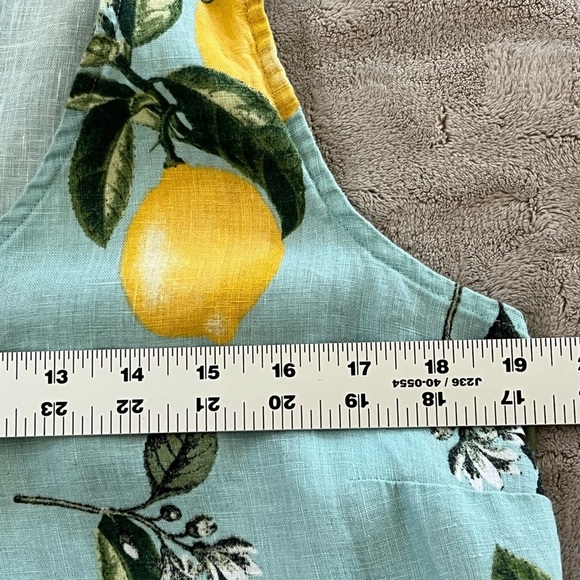 J. Jill Love Linen Lemon Print A Line Shift Dress Cottagecore Beachy Novelty MP - Picture 13 of 16